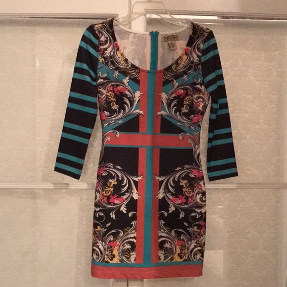 Versace-like dress Sz medium fits like a Small - Picture 1 of 5